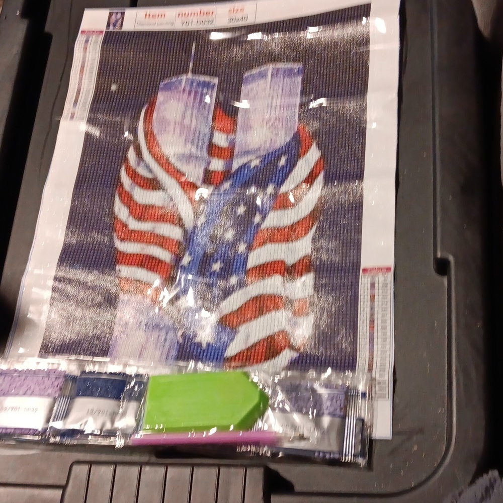9/11 Twin Tower American Flag Diamond Painting Kit 30x40